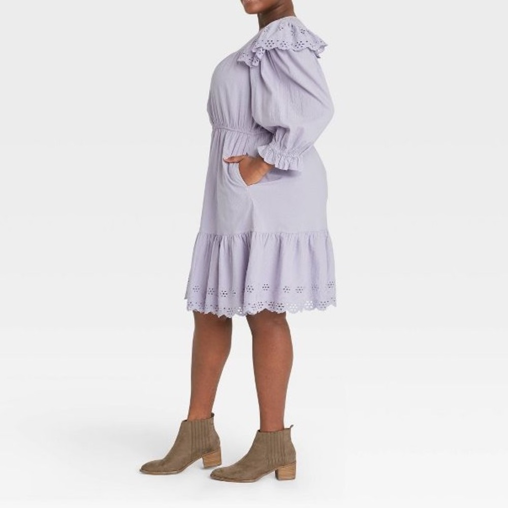 Ruffle Long Sleeve Ruffle Dress - Universal Thread - Picture 2 of 3